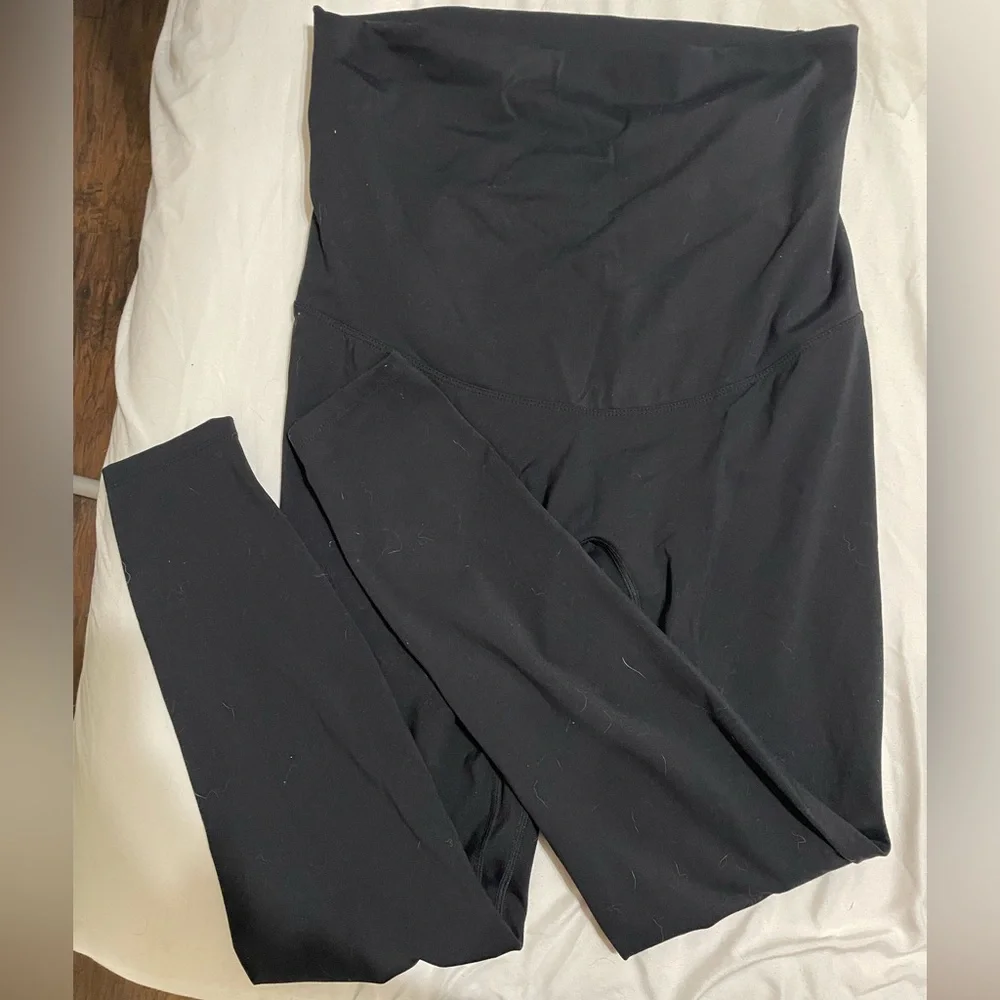 MATERNITY BUNDLE 2 Athletic Maternity Black Leggings Size Large L - Picture 5 of 6